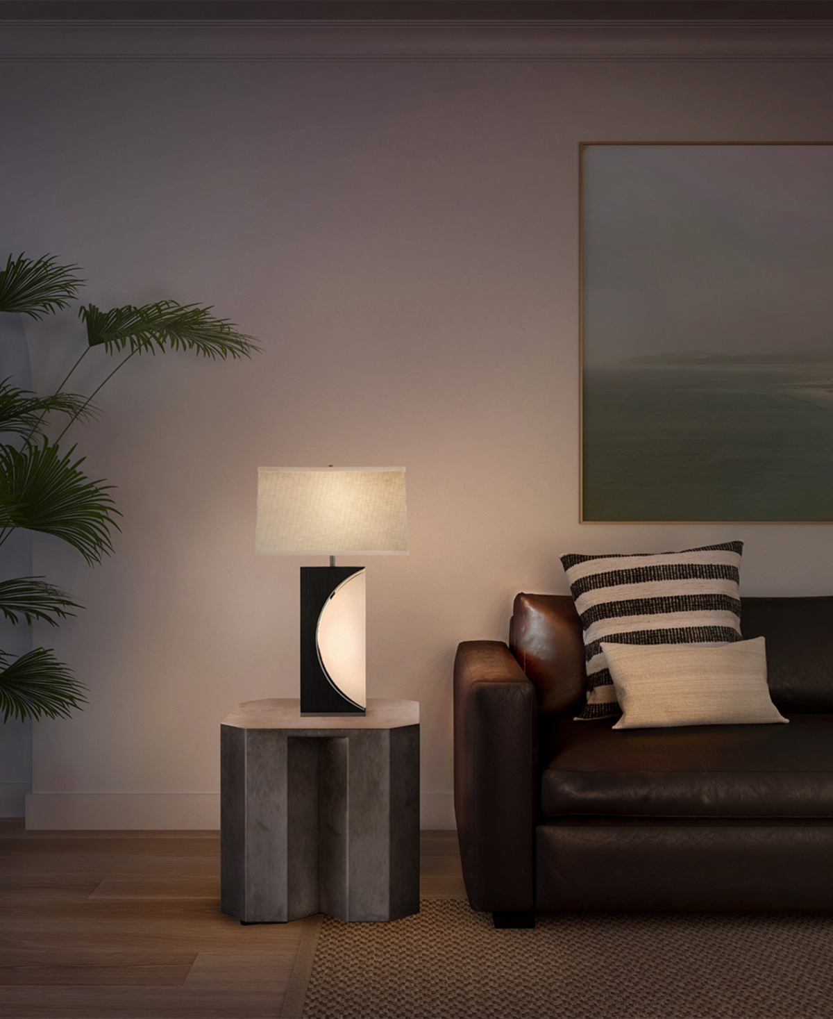 NOVA OF CALIFORNIA HALF MOON 30" SWITCH TABLE LAMP 