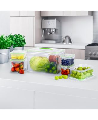 12 Piece Airtight Containers With Snap-on Lids- BPA Free - For Kitchen, Pantry, Food Storage