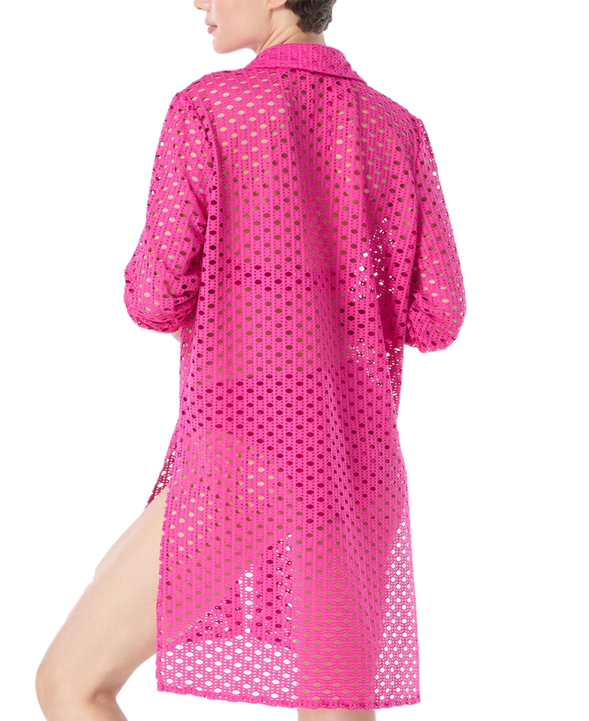 CARMEN MARC VALVO WOMEN'S CROCHET TUNIC SWIM COVER-UP 