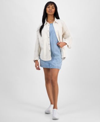 Джинсовое платье-сорочка Calvin Klein Jeans без рукавов и рубашка оверсайз