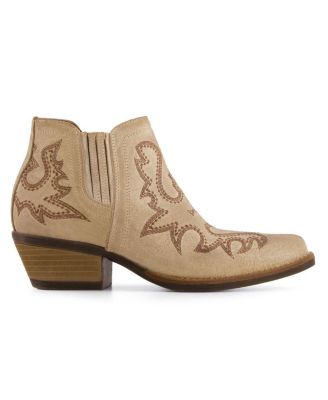 Western Style Women's Leather Booties By Forastero