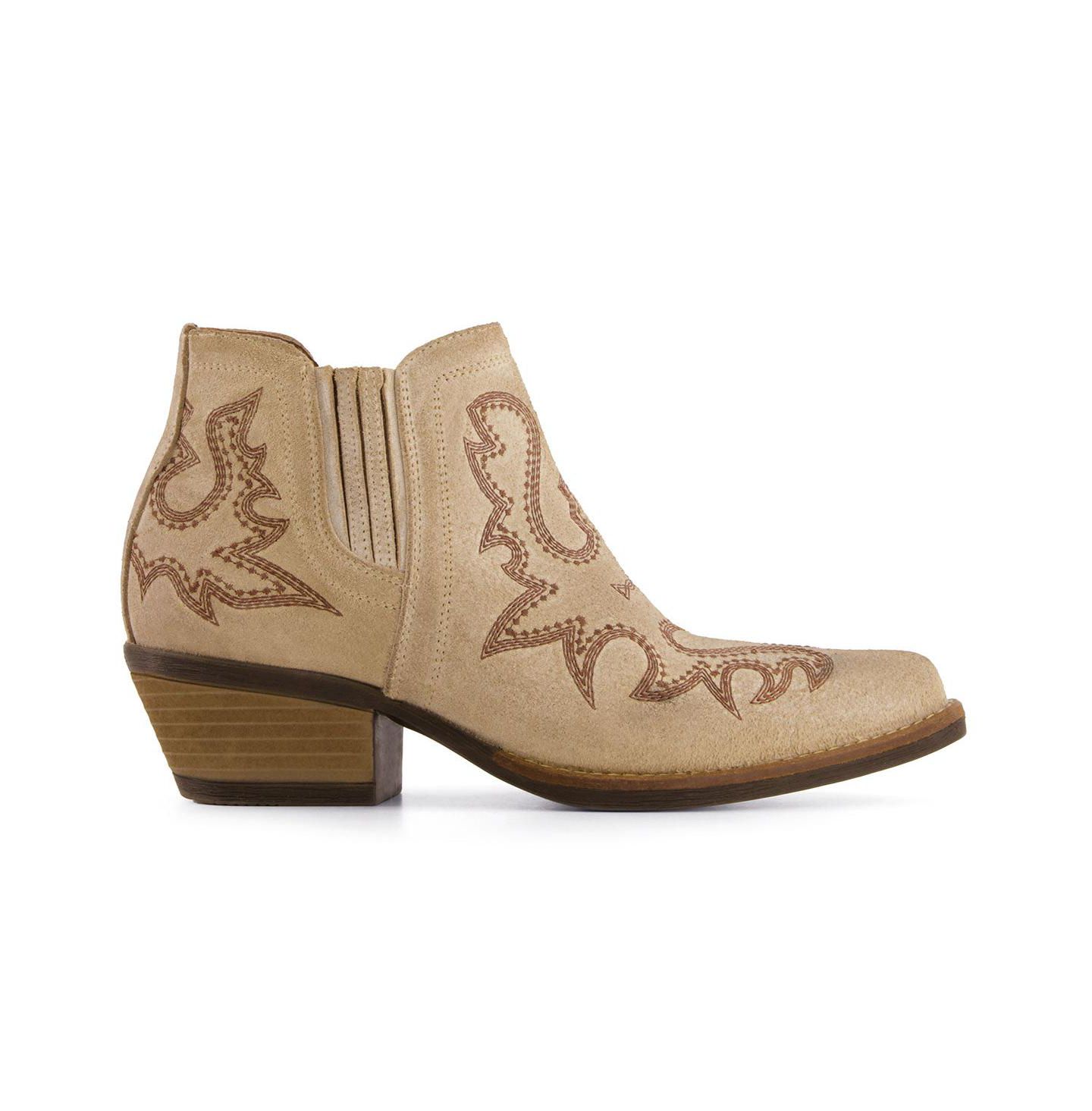 Женские ботинки Forastero Western Style Leather Booties, цвет: Светлый бежевый — фото 3