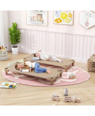 Kids Stackable Daycare Cot Pack of 6 with Detachable Oxford Cloth