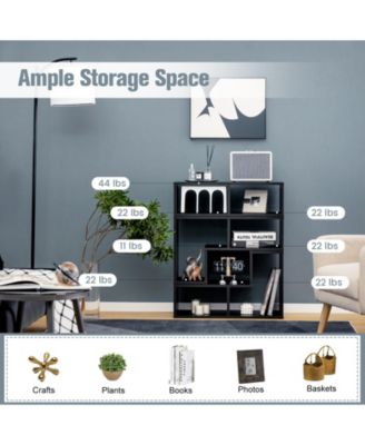 GOUUN 3 Pieces Adjustable TV Stand for TVs up to 65 Inch with Shelves