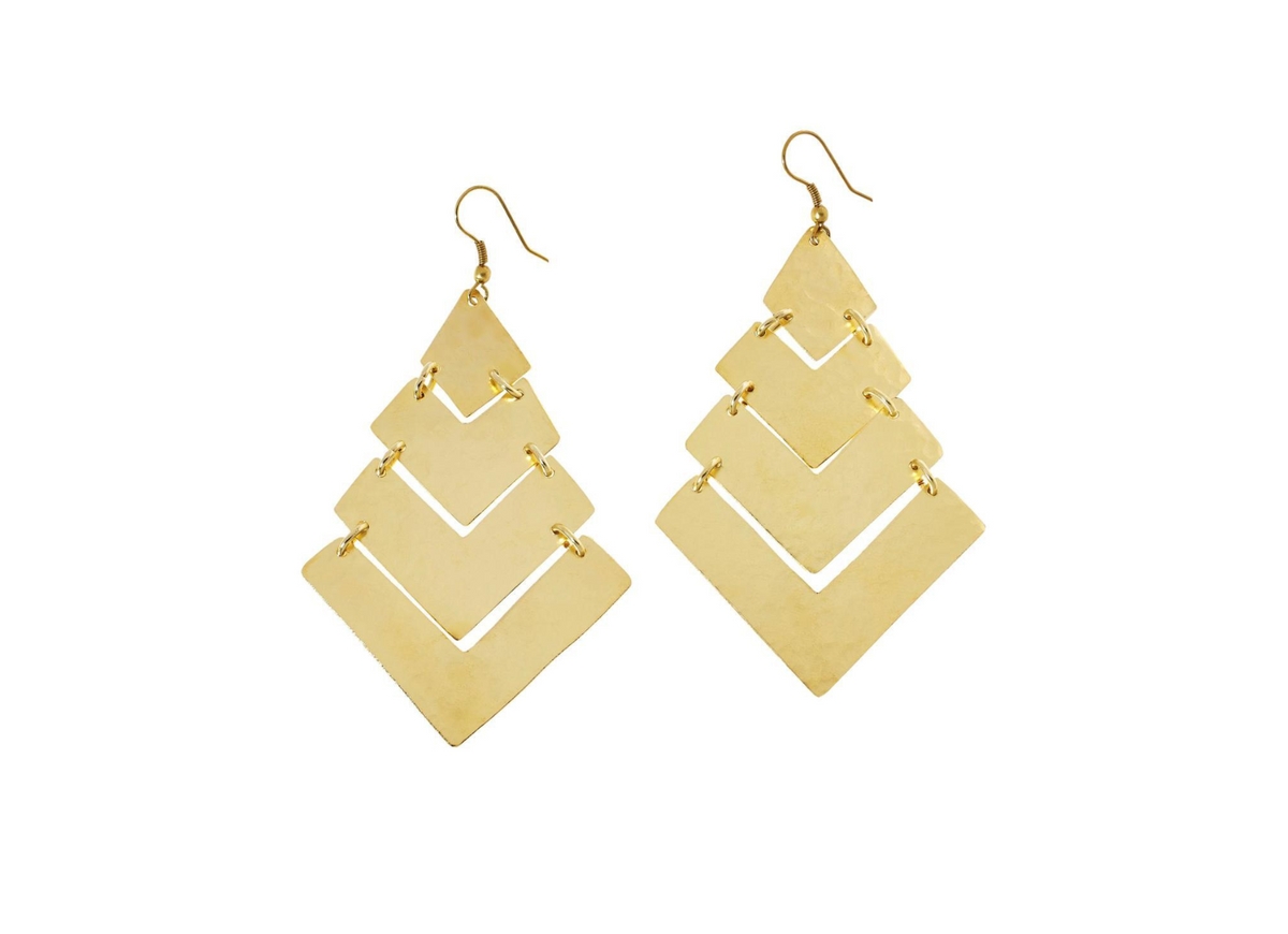 Amina Earrings - Brass