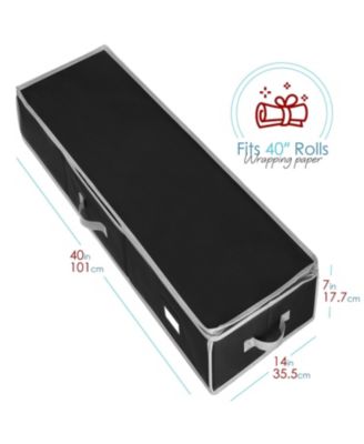 Premium Holiday Gift Wrapping Paper & Accessories Storage Organizer Box