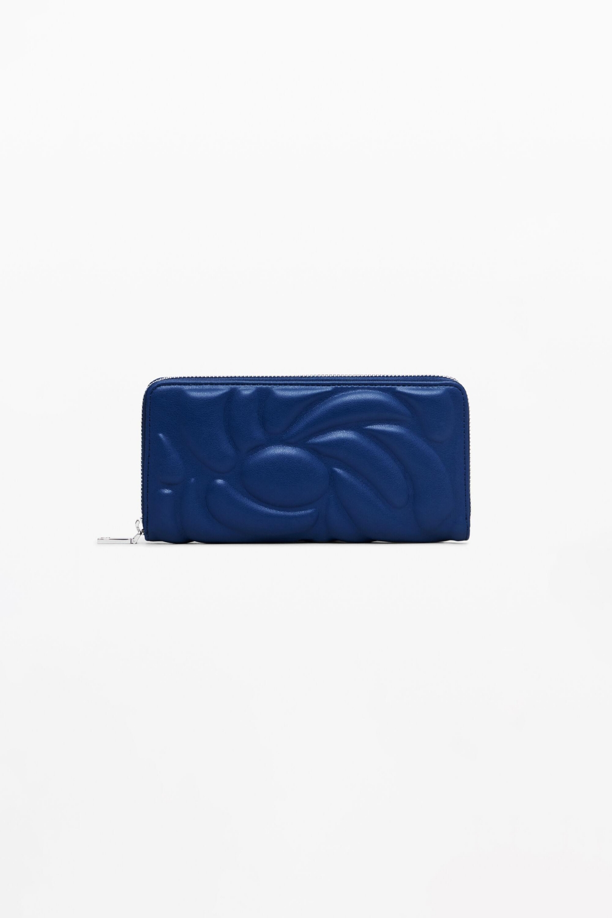 Women's Geometric floral zip wallet - Dark blue