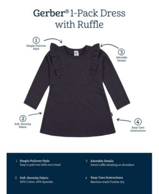 Baby Girls Long Sleeve Ruffle Dress