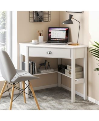 Corner Wooden Piece Laptop Computer Desk