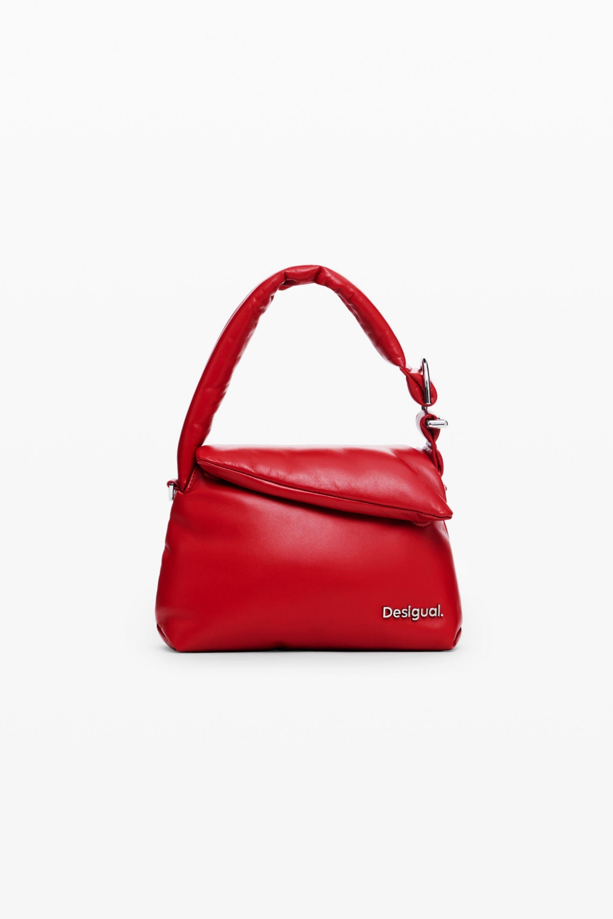 Women's Small quilted 100% leather bag - Red