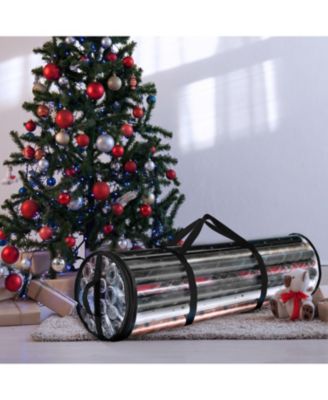 Premium Holiday Gift Wrapping Paper Storage Organizer Bag - Fits Up To 14 Rolls of 40”