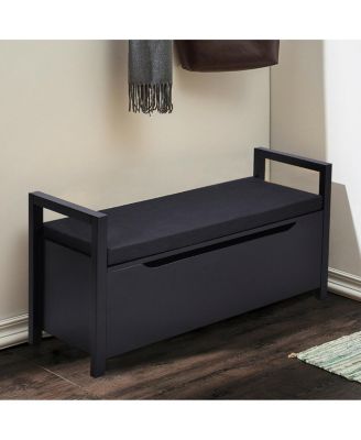 34.5 ×15.5 ×19.5 Inch Shoe Storage Bench with Cushion Seat for Entryway