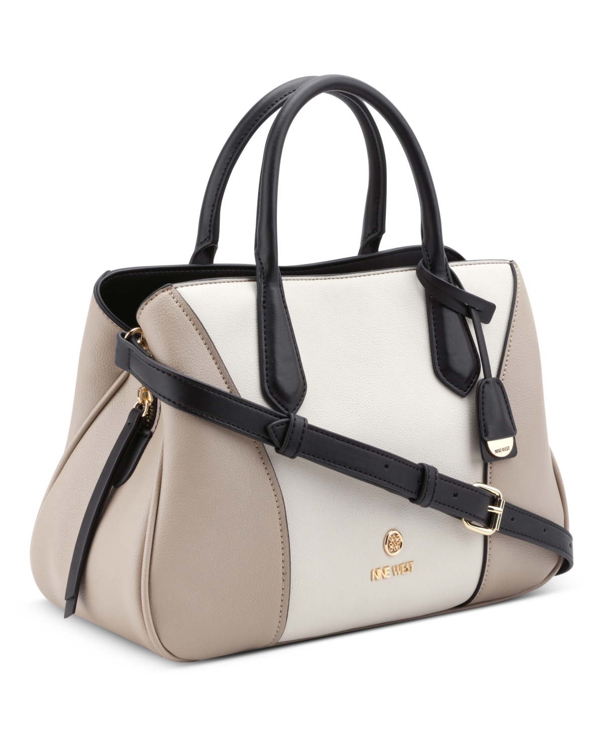 Nine West Bloomfield Medium Satchel Bag In Milk Multi