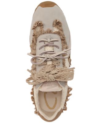 Nash Lace-Up Ruffle Lace Sneakers