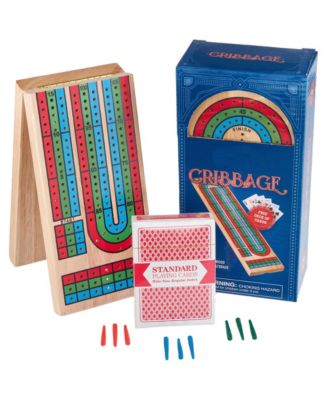 Wooden 3-Track Cribbage Board – Classic and Durable Game for Family Fun