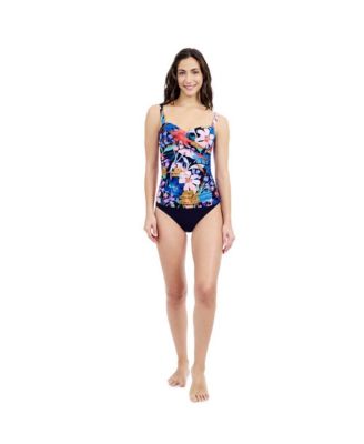 Melody D Cup Crisscross Detail Tankini Underwire Adjustable Straps