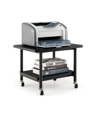 Under Desk Printer Stand with 4 Wheels and Locking Mechanism