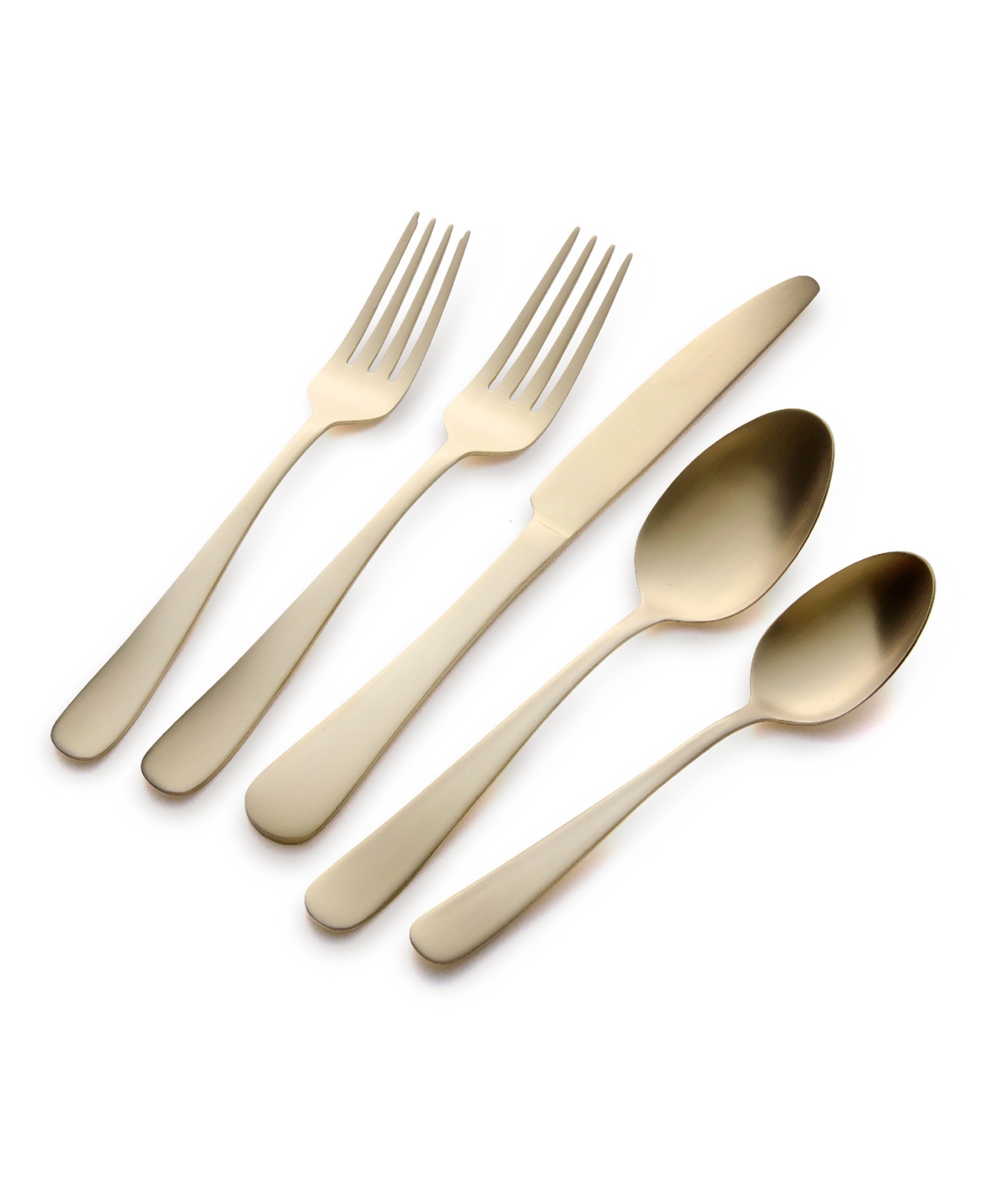 Kitchinox Alton Bay Gold Satin 45-pc. Flatware Set, Service For 8 In Gold