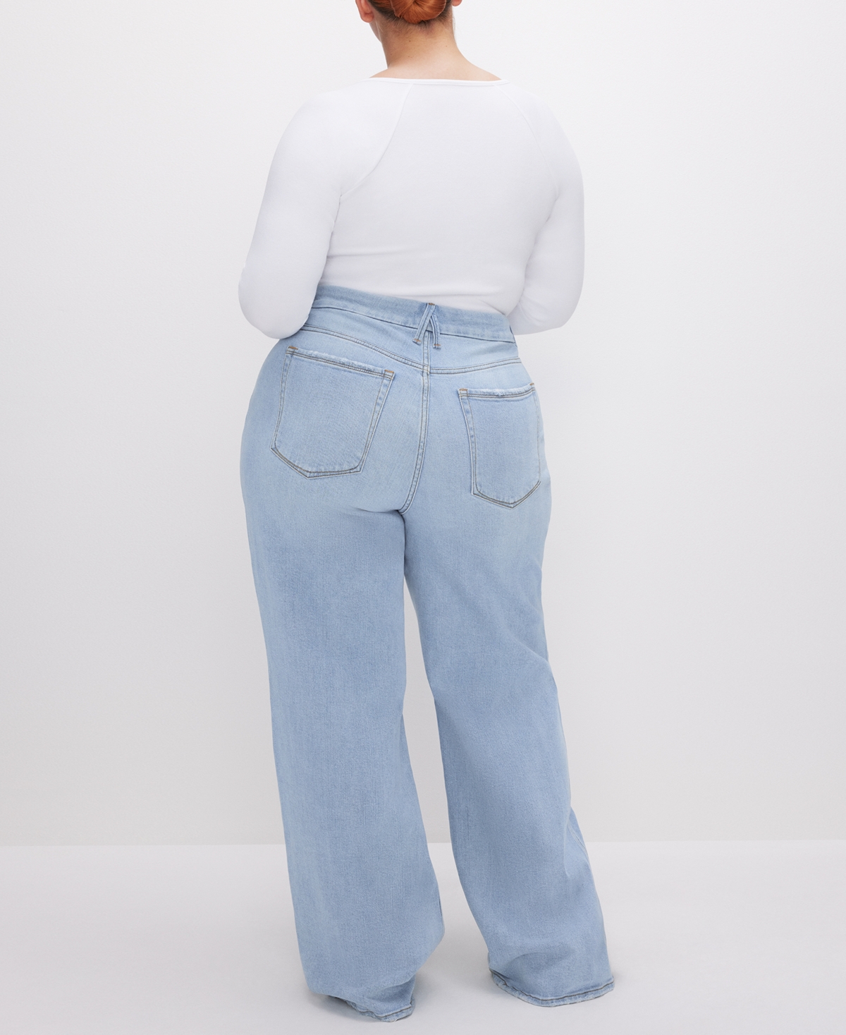 Good American Good Skate Wide Leg Jeans In Indigo
