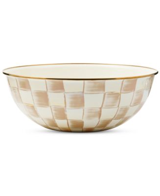 Mackenzie-Childs Mocha Check Extra Large Everyday Bowl, 192-oz. - Macy's