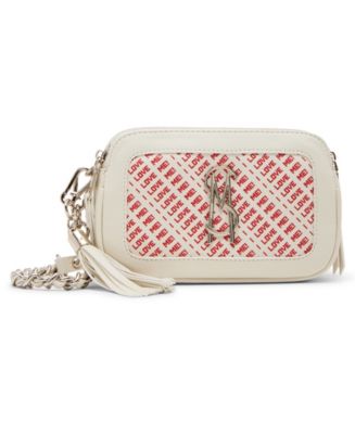 大人可愛い【STEVE MADDEN】DAISYS クロス ボディ バッグ DAISYS Black Multi Women's Studded Straw Crossbody Handbag