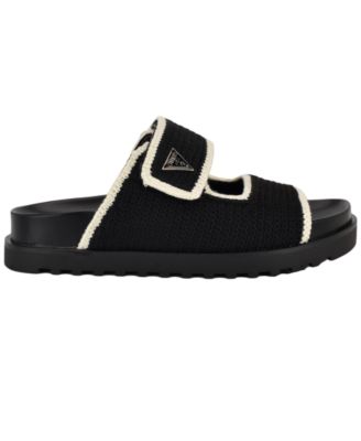 Women's Fadenna Crochet Knit Double Band Footbed Sandals