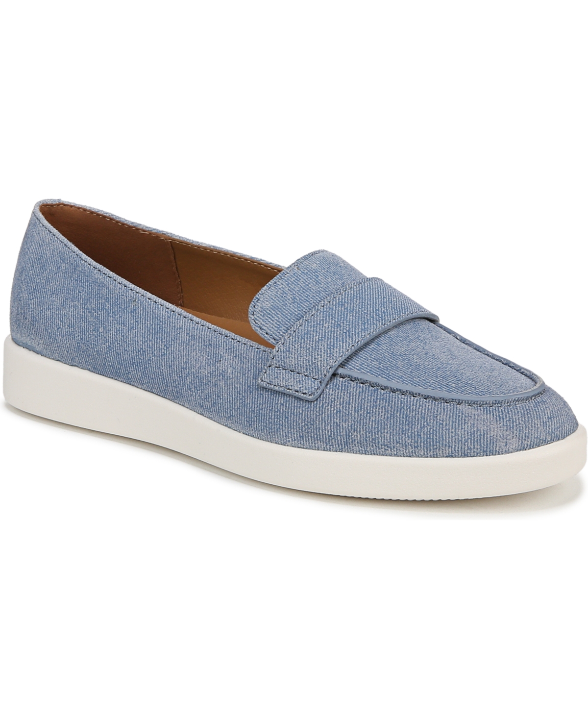 Shop Naturalizer Women's Karis Closed Round Toe Hybrid Penny Loafers In Denim Blue Denim Suede