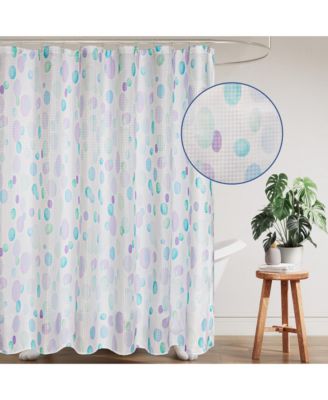 Watercolor Painter Dots Texture Shower Curtain, 72"X72"