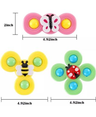 Toddler Suction Cup Spinner Toys for Toddlers, Suction Cup Fidget Spinner Bath Toys, Spinning Top Sensory Toys 1-3