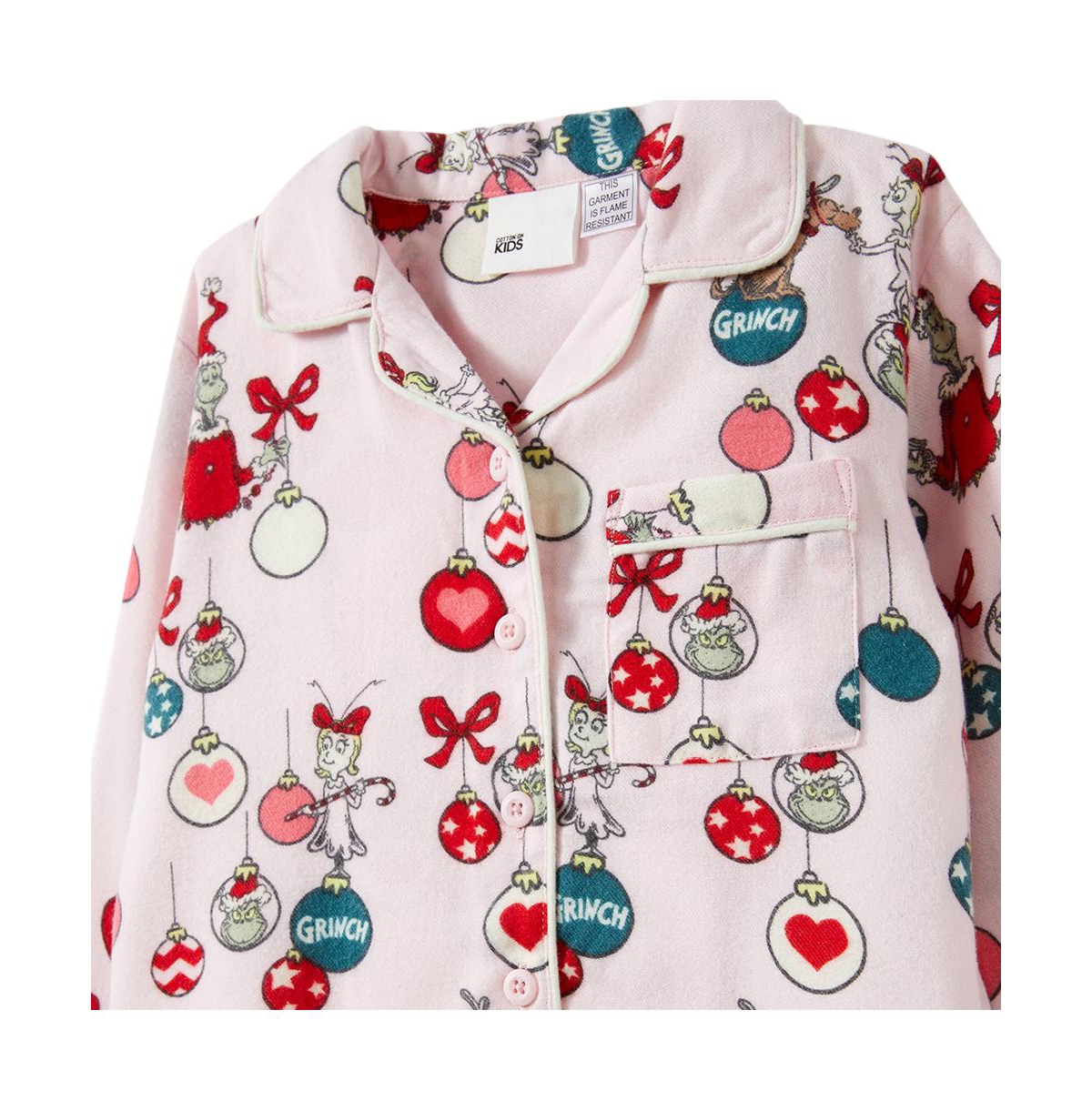Cotton On Little Girls Little/Big Heidi Long Sleeve Pyjama Set Licensed -grinch