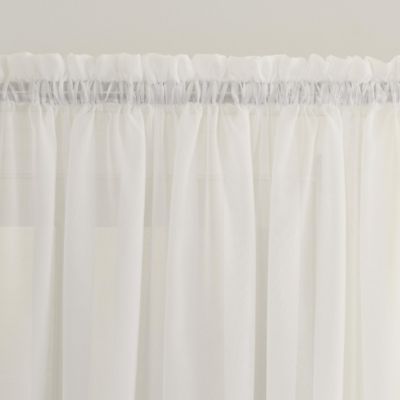 Sheer Voile Rod Pocket Door Curtain Panel