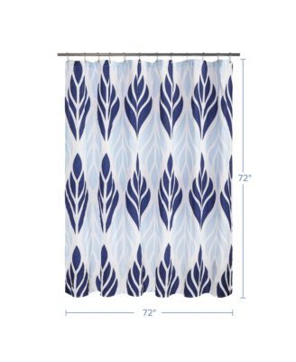 Leaf Medallion Textured Fabric Shower Curtain, 72"X72"
