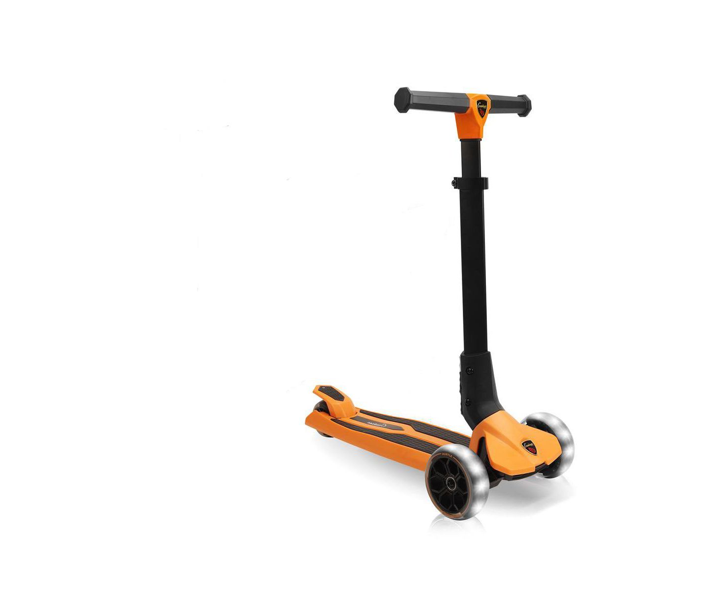 Детская игрушка Hurtle 3-Wheel Foldable Kids Scooter With LED Wheel Lights - Orange — фото 1