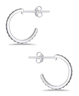 Macys Oxidized Oval Half Hoop Earrings 5190₽