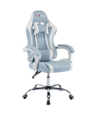 1 Pc Faux Leather Gaming Chair Adjustable Reclining Ergonomic Swivel PC Racing Style Sturdy Frame
