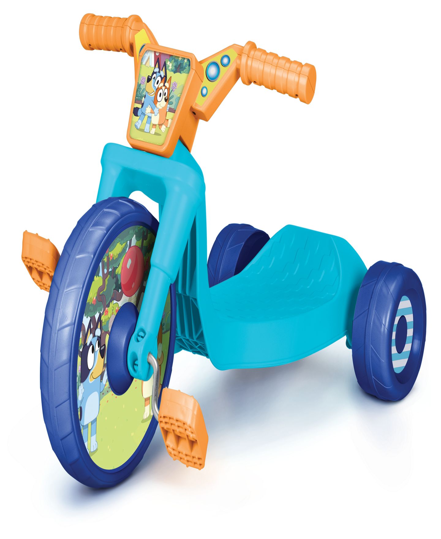 Детская игрушка Bluey Fly Wheels Cruiser 10" Extra-Wide Front Wheel, Mega Grip Tread Riding Toy, Ages 2+ — фото 3