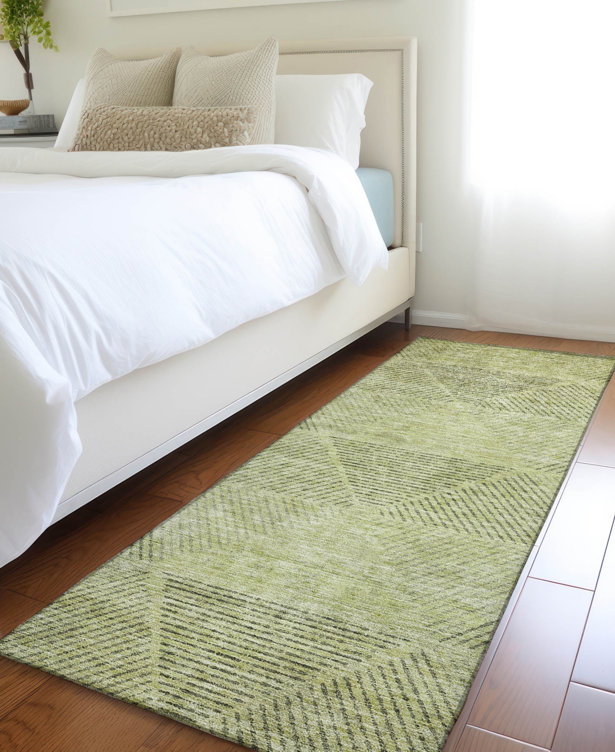 Addison Chantille Acn777 2'3''x7'6'' Runner Area Rug In Sage