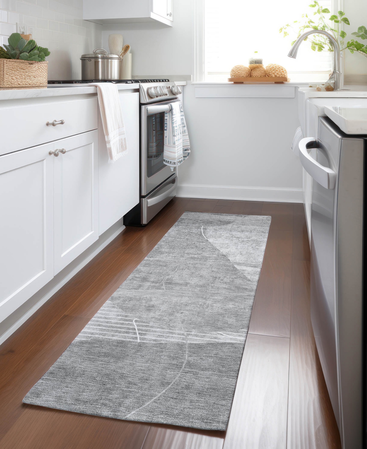 Addison Chantille Acn805 2'3''x7'6'' Runner Area Rug In Gray