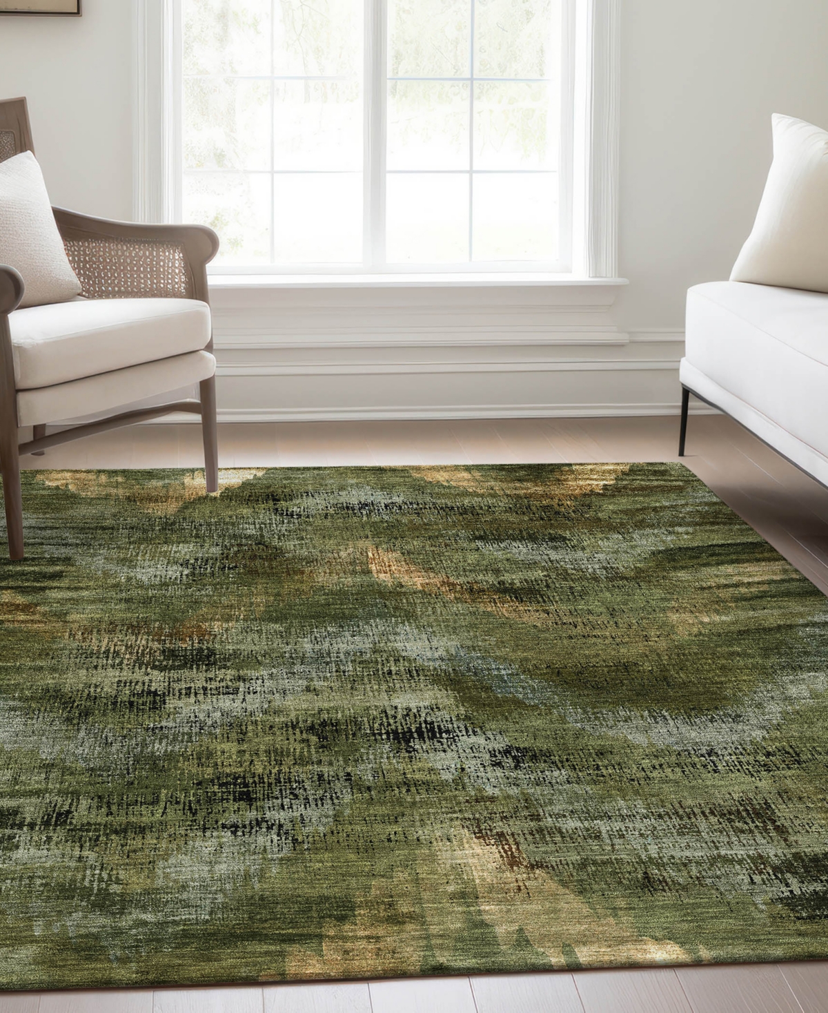Addison Chantille Acn792 3'x5' Area Rug In Olive