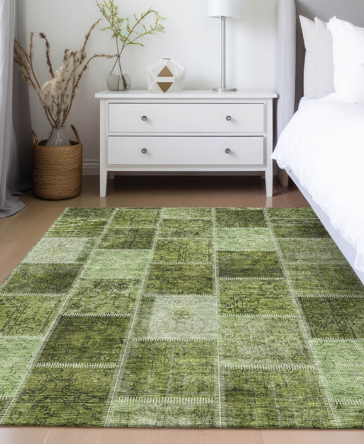 Addison Chantille Acn772 5'x7'6'' Area Rug In Olive