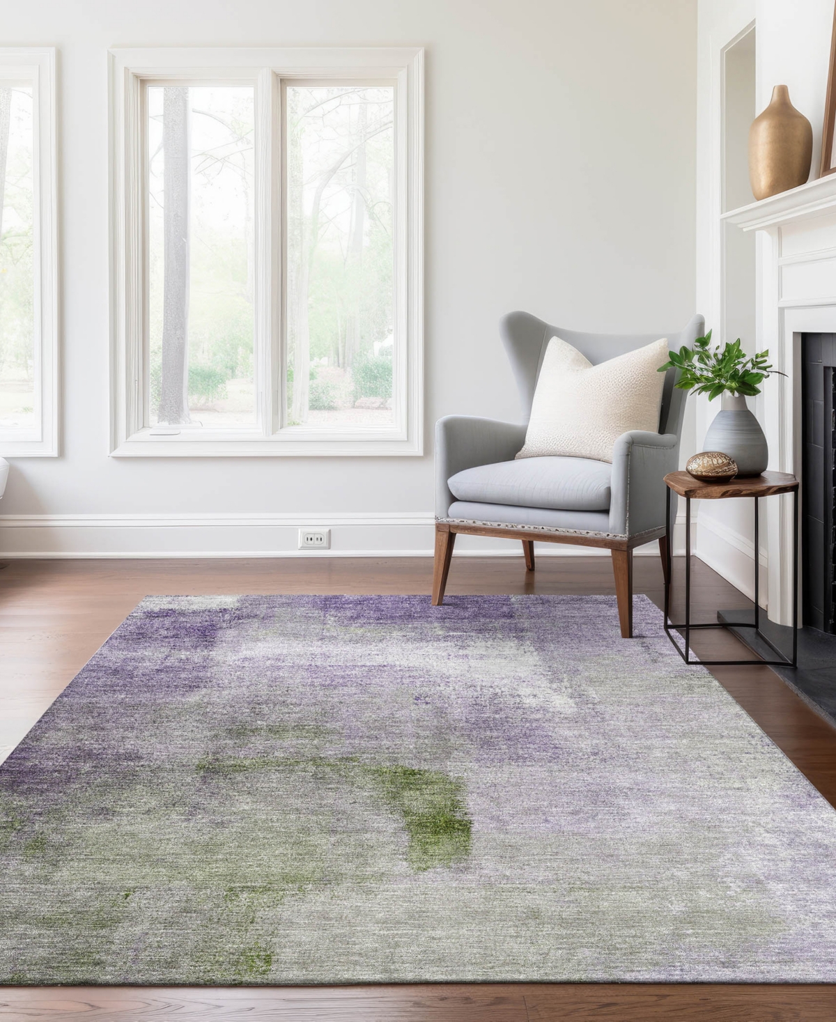 Addison Chantille Acn787 5'x7'6'' Area Rug In Purple