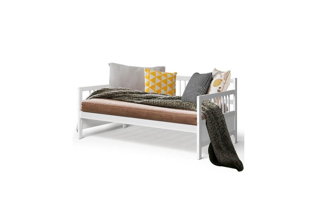Slickblue Twin Size 2-in-1 Wood Daybed Frame and Sofa Bed for Versatile Living Spaces