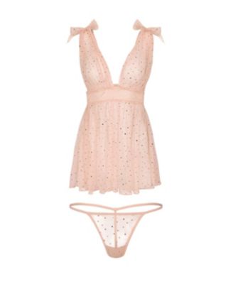Women's Novah Babydoll & G-String Set Lingerie