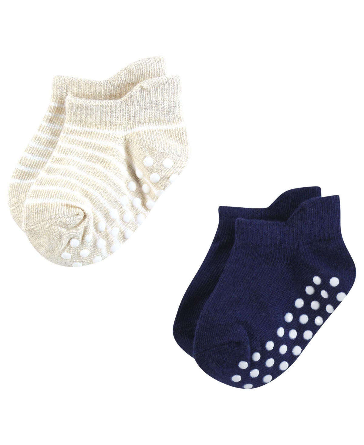 Hudson Baby Baby Boys Hudson Non-Skid No-Show Socks Asst Stripes, Months