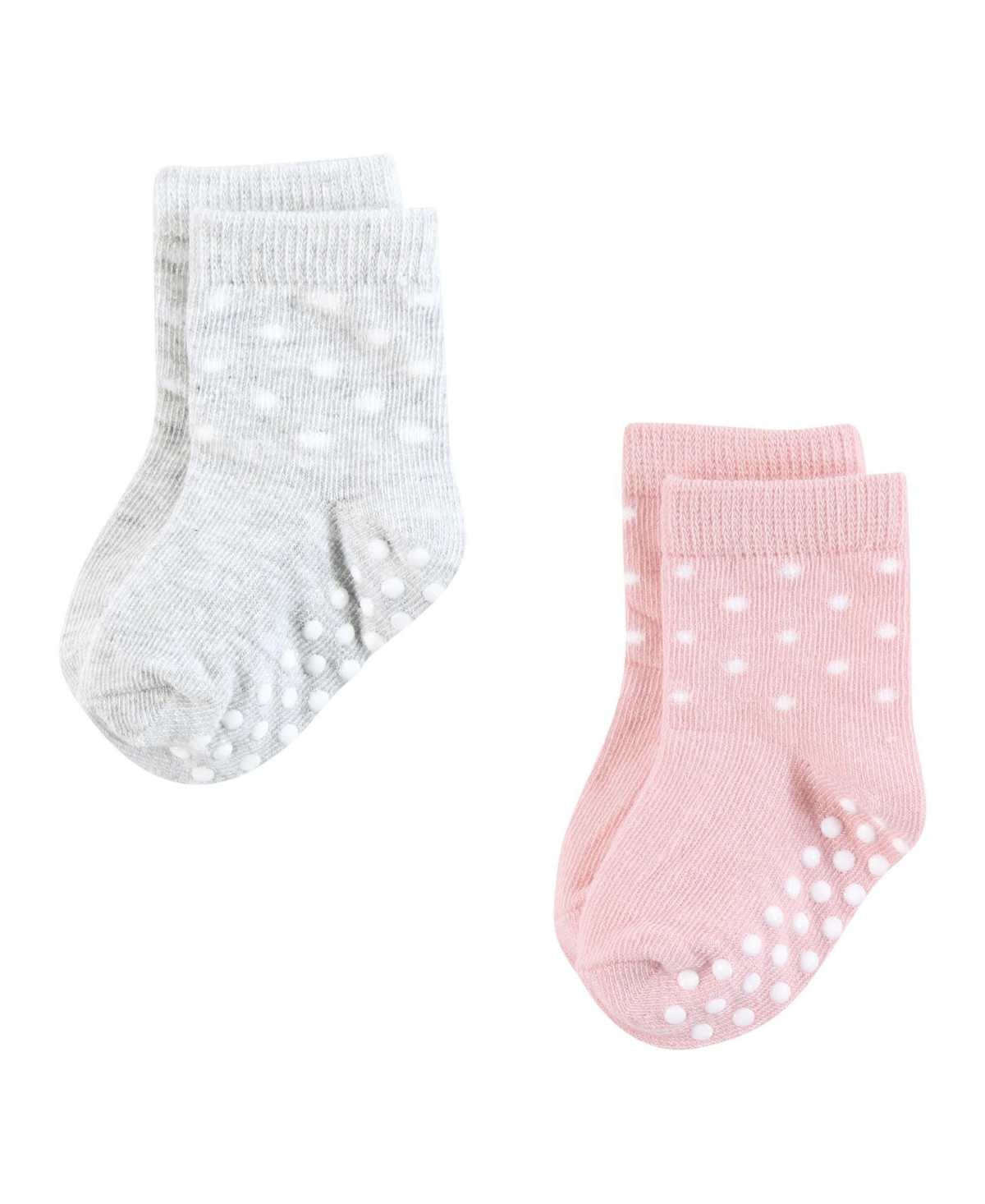 Hudson Baby Baby Girls Hudson Cotton Rich Newborn and Terry Socks, Months - Soft dots