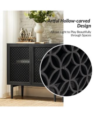 Giovanna Modern 32"Tall 2-Door Accent Cabinet with Adjustable Feet