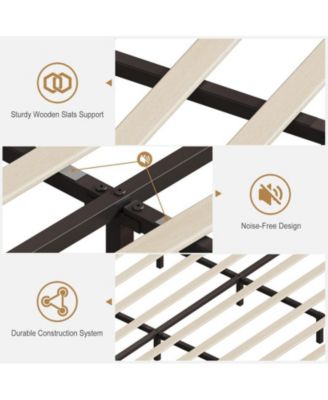 Full Velvet Upholstered Bed Frame with Storage Headboard and Built-in Charging Station, Smart LED Lights and Nailhead Trim Wingback, Wood Slats Support, No Box Spring Needed