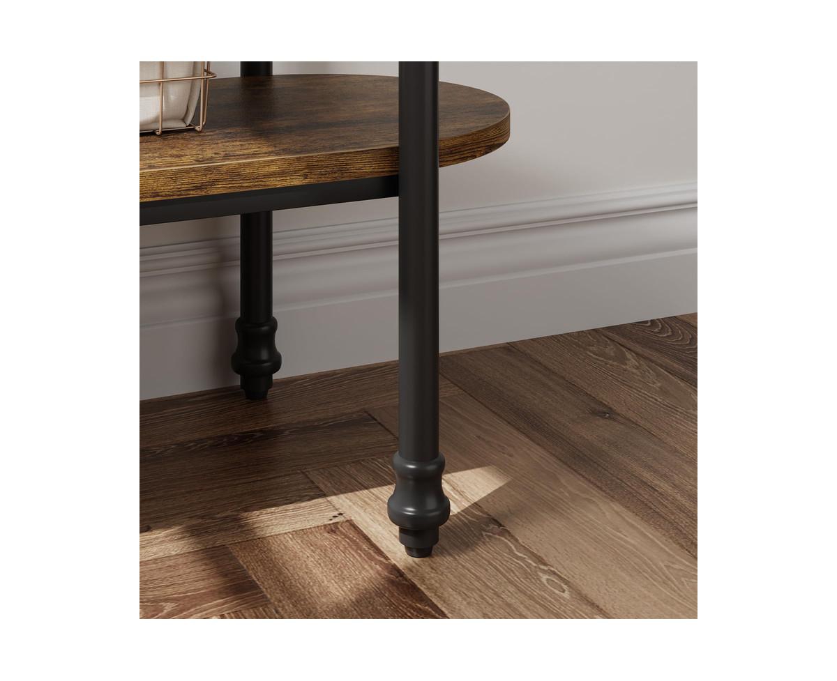 gaomon Entryway Table, Long Console Table with Storage, 2 Tier Wood Console Table with Metal Frame and Mdf, Sofa Tables Behind Couch, Hallway Ta