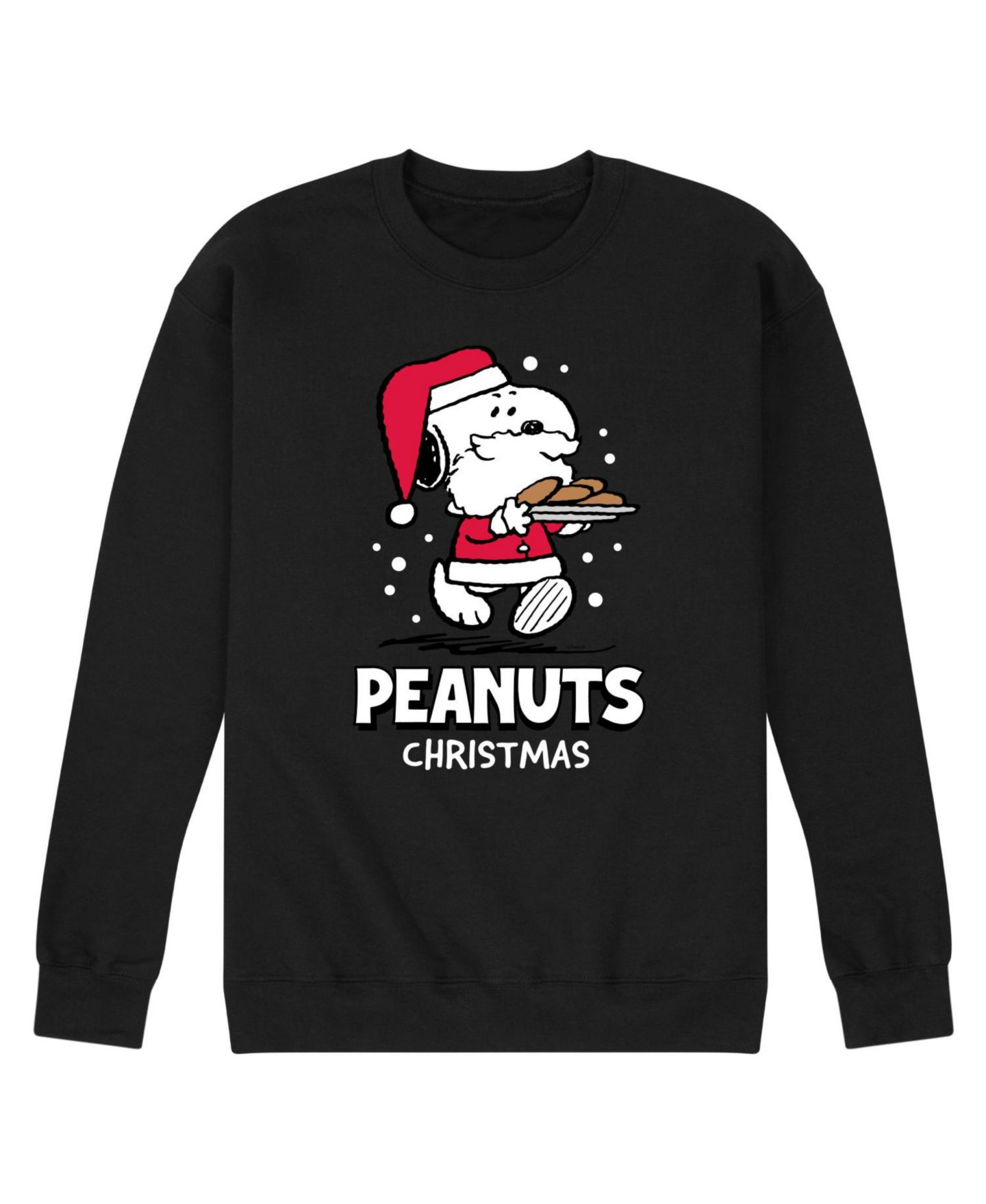 Мужской топ AIRWAVES Peanuts Snoopy Santa Long Sleeve Fleece, цвет: Чёрный — фото 1
