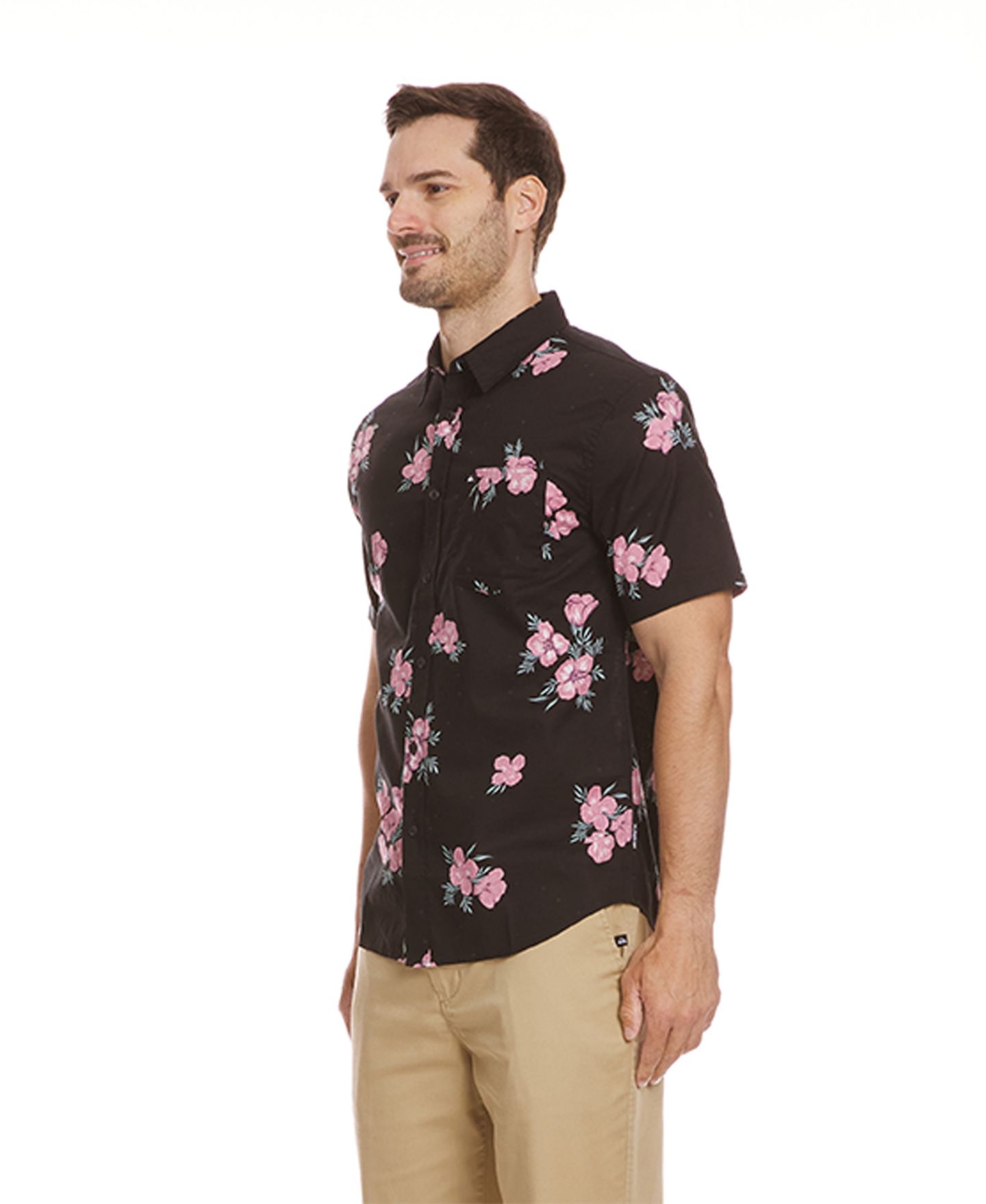 Мужская рубашка Quiksilver Habitats Classic Woven, цвет: Чёрный — фото 2